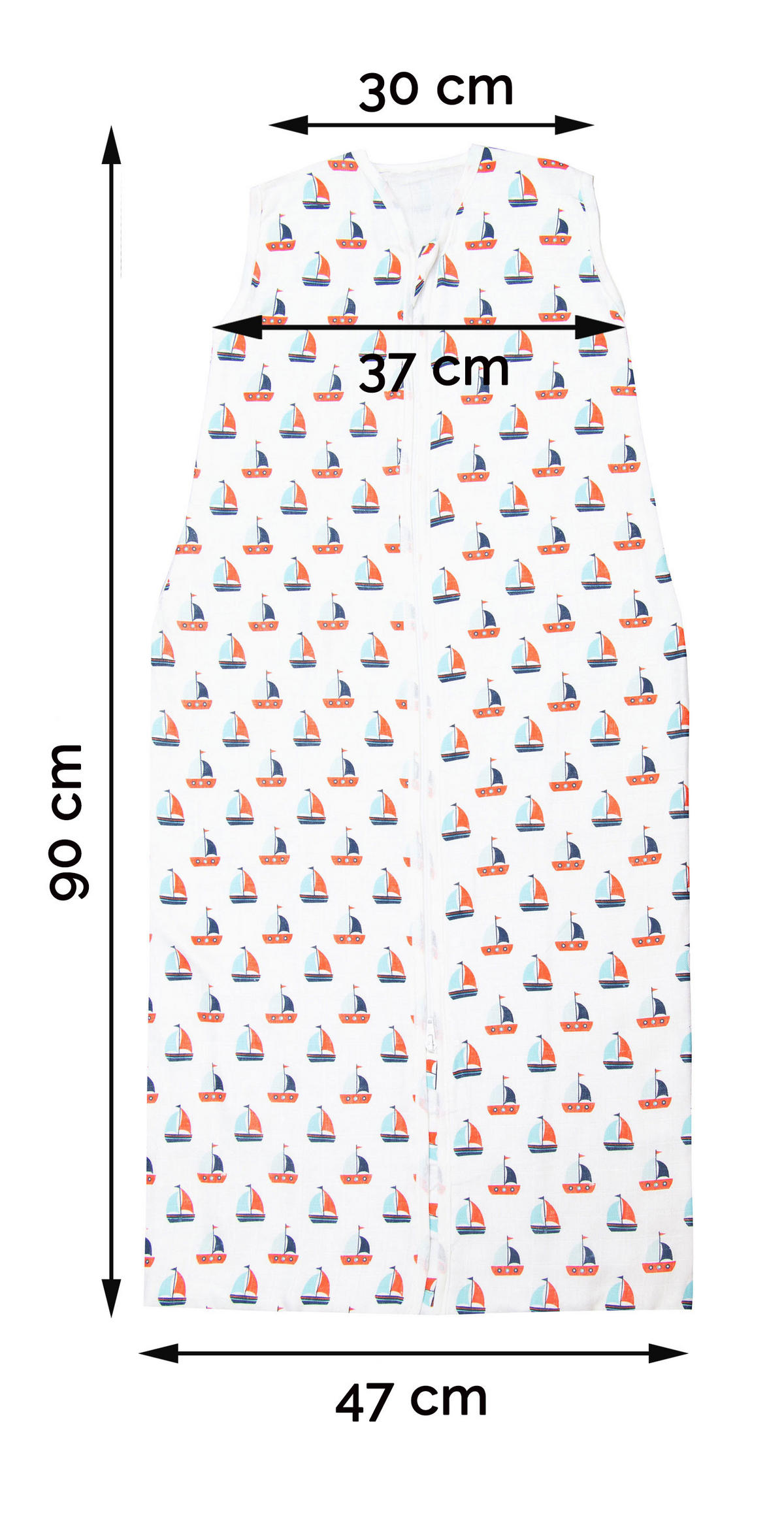 BABYSCHLAFSACK, 90 cm, 100% Baumwolle, bunt - Weiß, Textil (22/90cm) - Zollner