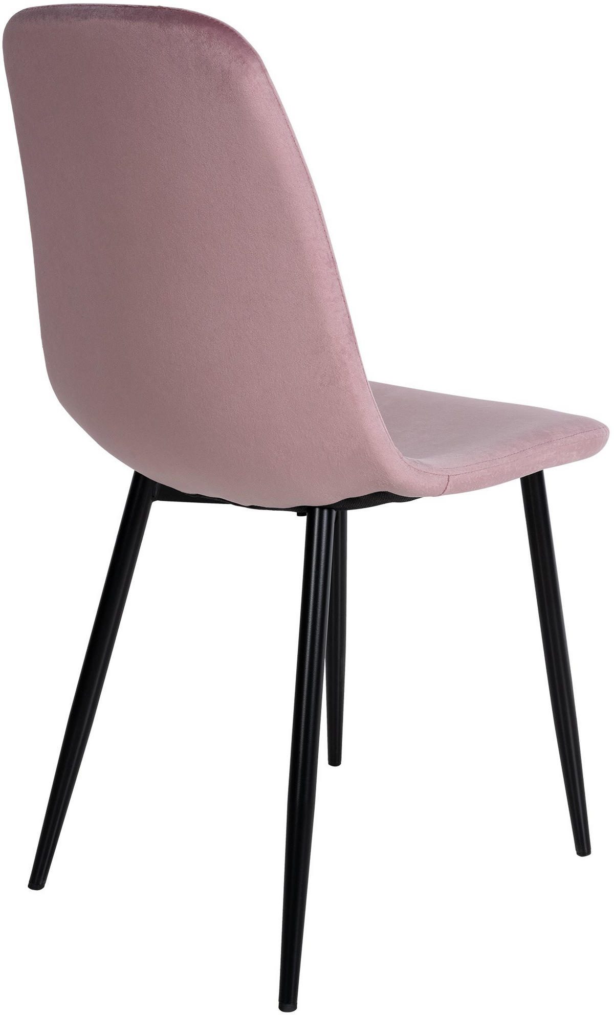STUHL Samt Pink - Pink/Schwarz, Textil/Metall (44/88/51cm) - CLP