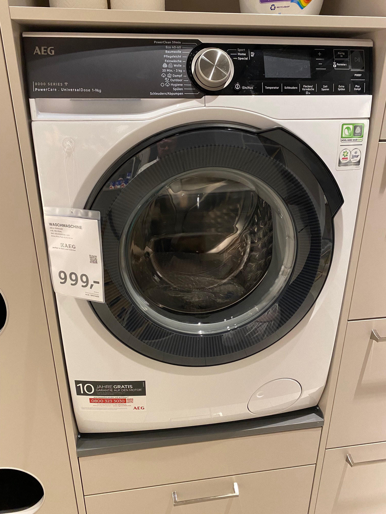 AEG WASCHMASCHINE LR8E80690 9KG - AEG