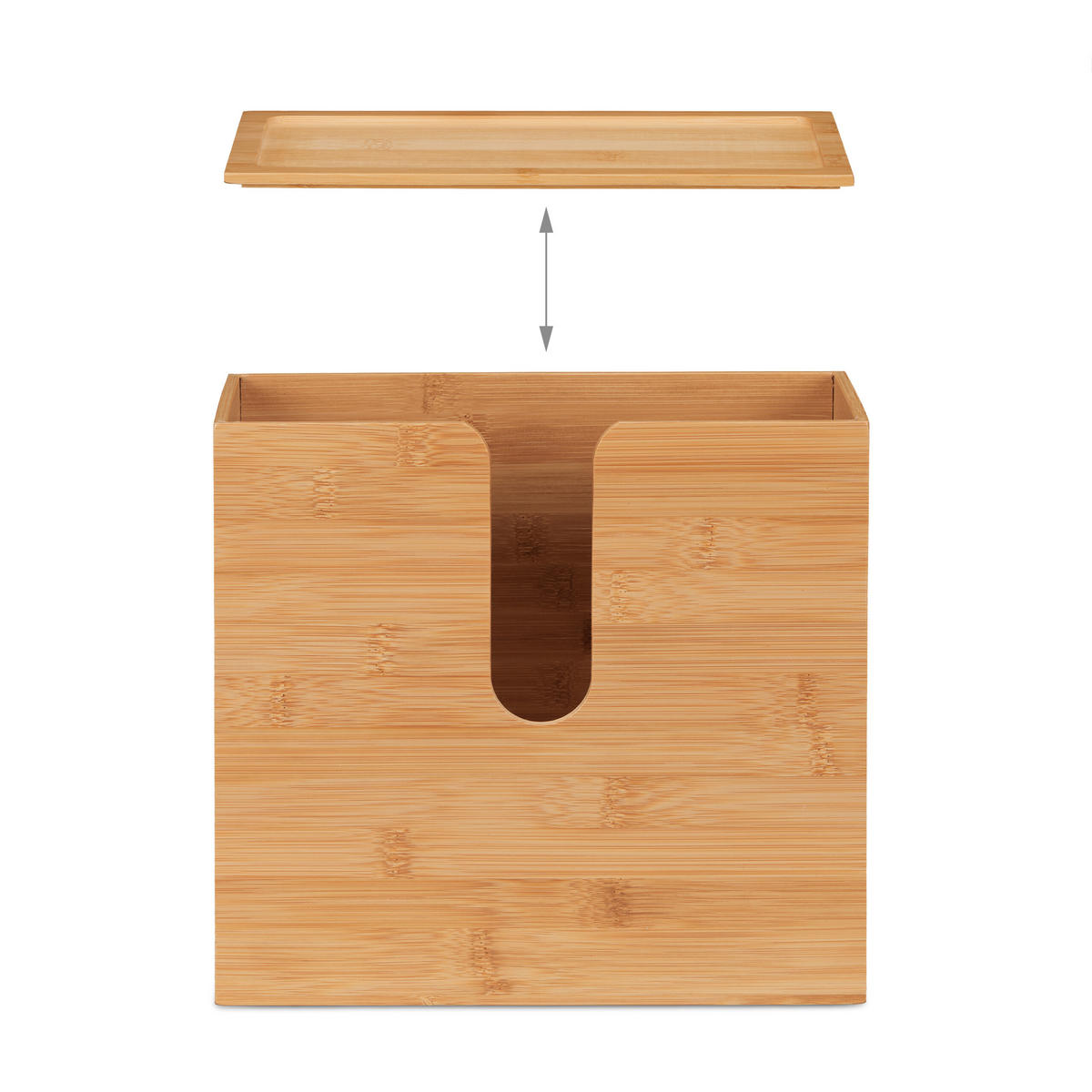 PAPIERHANDTUCHSPENDER - Hellbraun, Holz (27/26/13cm) - Relaxdays