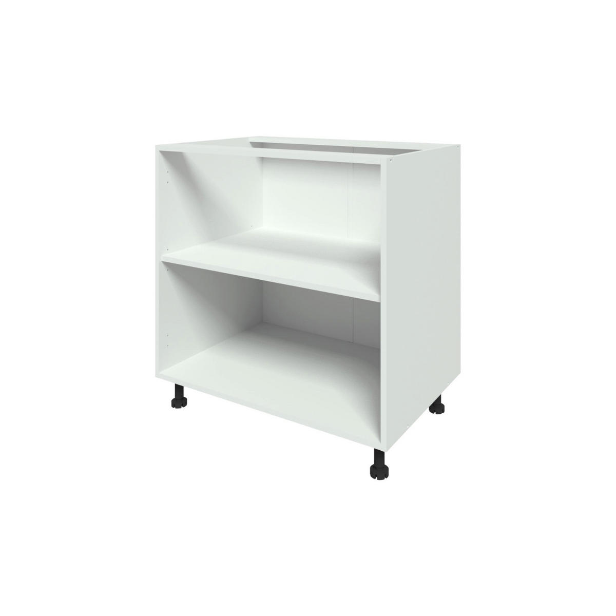 KÜCHENUNTERSCHRANK – 80 cm – D80 – Lunara – Weiß Hochglanz - Weiß, Holzwerkstoff (80/72/52cm) - hi-markt