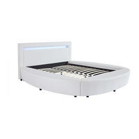 RUNDES Bett - 2 Personen-Sitzer - Kunstleder - Weiß - - Weiß, Leder (259/193cm) - Vente-Unique