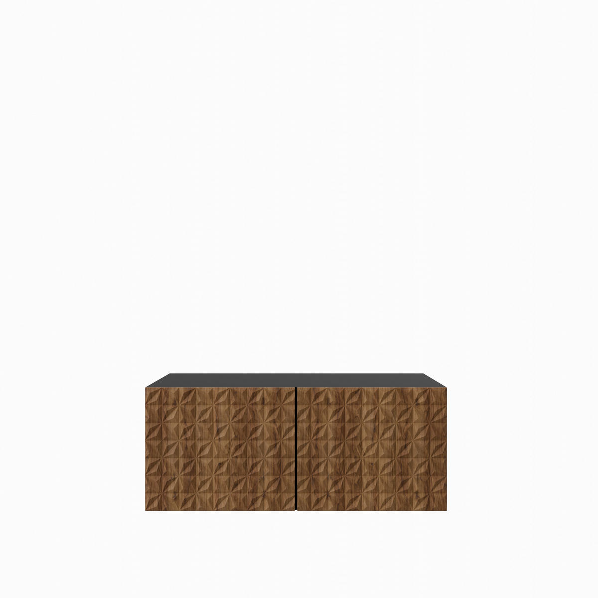 TV-SCHRANK Cali 100 cm, zweitürig, schwarz, catania - Schwarz/Braun, Kunststoff (100/40/41cm) - Margaret Hadas24