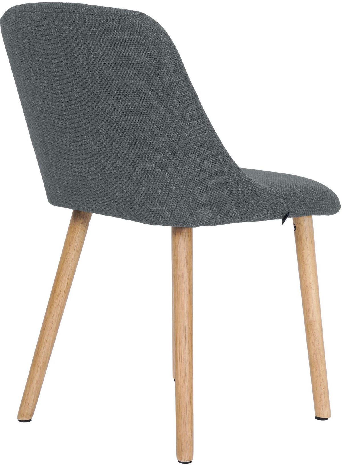ESSZIMMERSTUHL Stoff Hellgrau - Eukalyptusholzfarben/Hellgrau, Holz/Textil (49/82/56cm) - CLP