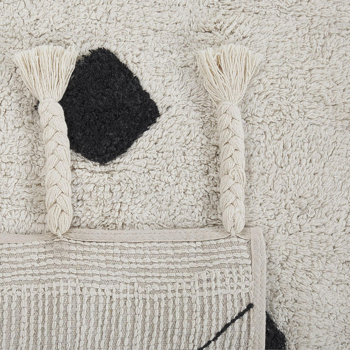 KURZFLOR-TEPPICH Khemisset 230/160 cm - Weiß, Textil (160/230cm) - Beliani