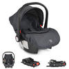 BABYSCHALE Trio Set Isofix schwarz mit Isofixbasis Royal, i-Size (40 - 87cm) Adapter - Schwarz, Kunststoff (44/68/44cm) - Moni