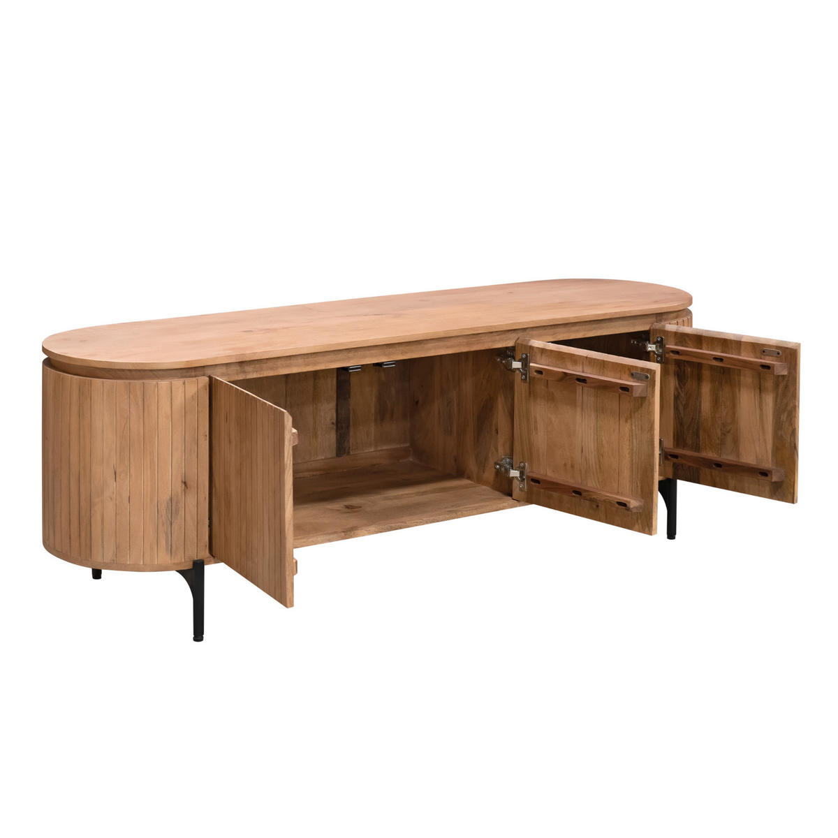 TV-MÖBEL Lana Braun 45/165/55 cm - Braun, Holz (165/55/45cm) - Starfurn