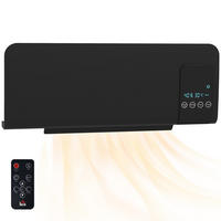 WANDHEIZLÜFTER DE-17073 PTC 1000/2000 W Schwarz - Schwarz, Kunststoff (12/21.5/54.5cm) - ComfortXL
