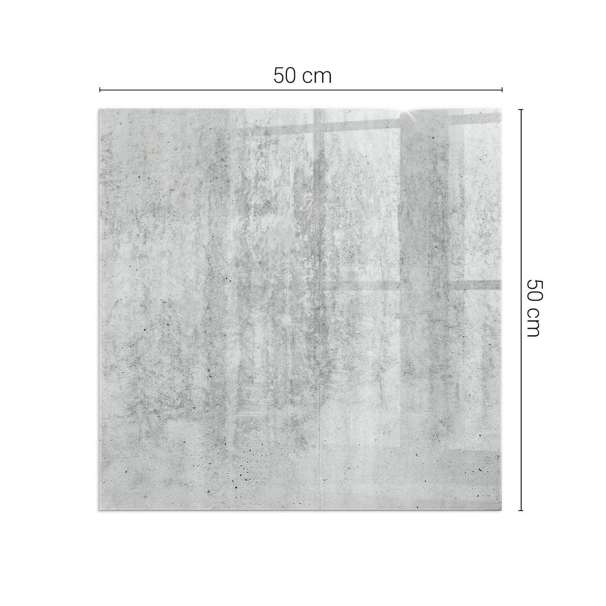 GLASPLATTE für Kamin 50x50 cm - Grau, Glas (50/50/0.4cm) - TULUP
