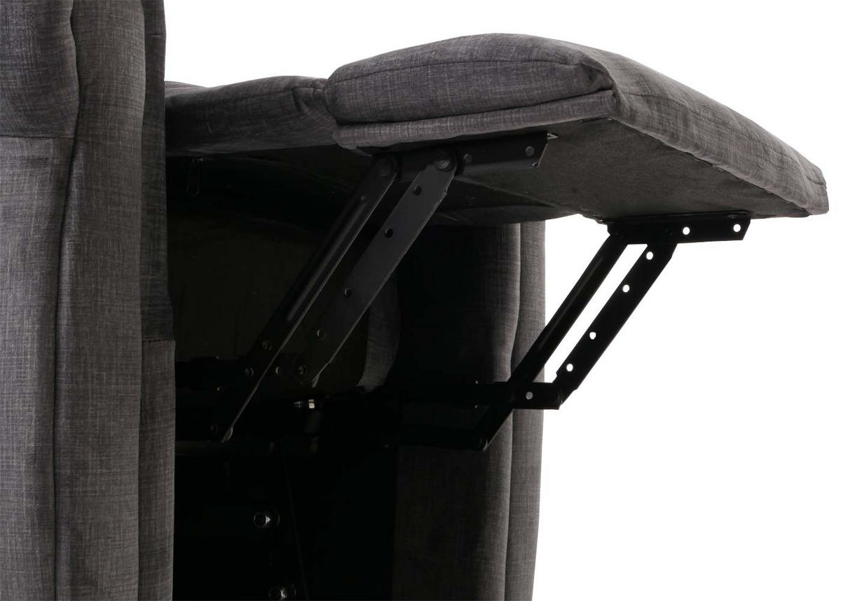 MASSAGESESSEL HxBxT 138x86x168cm Sitzhöhe 49cm Stoff 220g/m² Chenille Dunkelgrau - Dunkelgrau, Textil (86/138/168cm) - BERLINLODGE