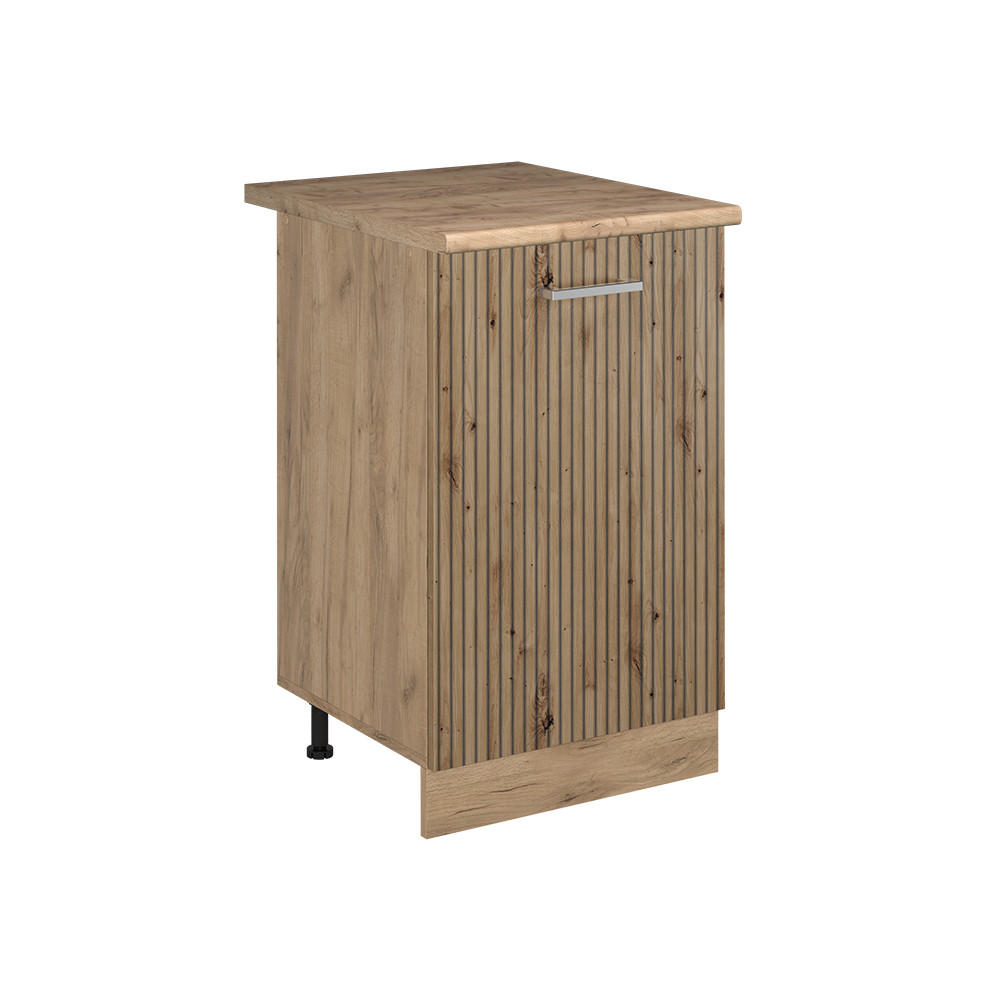 SPODNÍ SKŘÍŇKA KUCHYŇSKÉ LINKY R-Line, Řemeslný dub/Zlatý mocný dub, 50 cm pracovná doska Dub Goldkraft - medově dubová/dub artisan, kompozitní dřevo (50/81.6/60cm) - Vicco