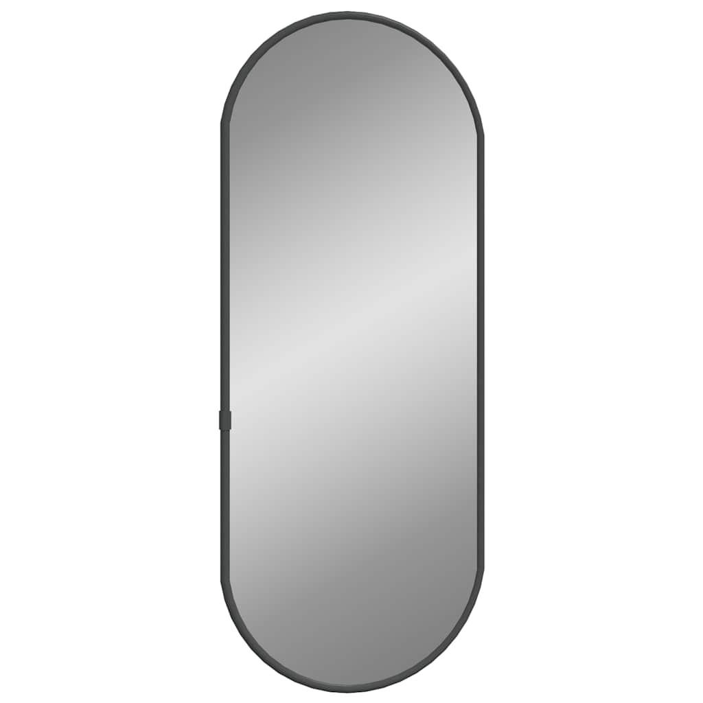 WANDSPIEGEL Schwarz 50x20 cm Oval - Schwarz, Glas (20/50/1cm) - furnicato