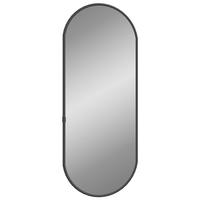 WANDSPIEGEL Schwarz 50x20 cm Oval - Schwarz, Glas (20/50/1cm) - furnicato