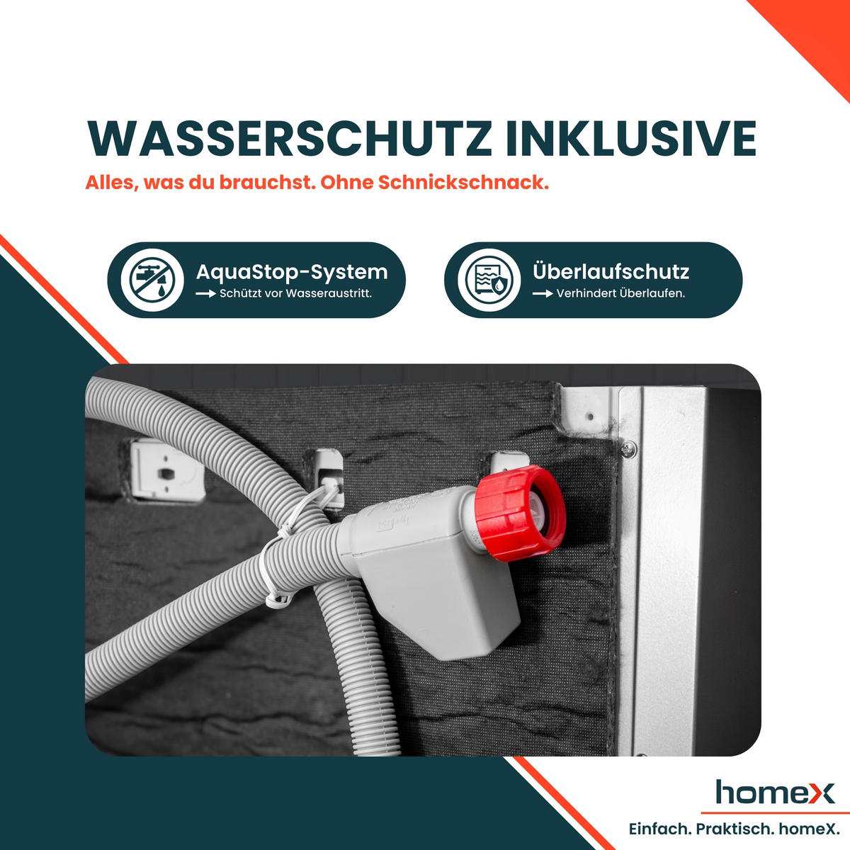 GESCHIRRSPÜLER teilintegrierbar 60 cm, Einbau Spülmaschine - 14 Maßgedecke, 7 Programme, AquaStop, 44 dB - Silberfarben, Kunststoff/Metall (59.8/81.5/57cm) - homeX