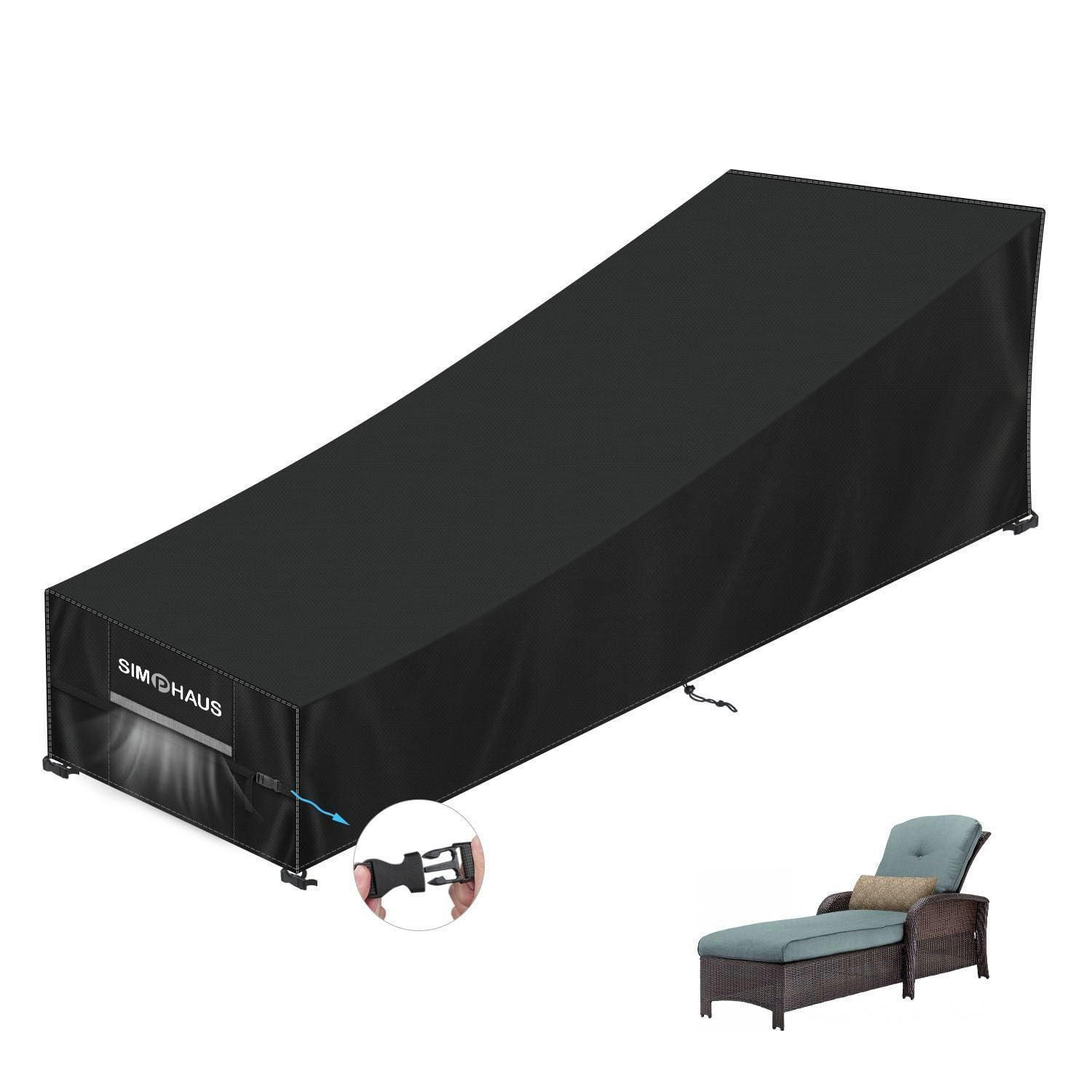 ABDECKHAUBE Sonnenliege 210x80x40/80 cm 420D Oxford Gewebe - Schwarz, Textil (80/40/210cm)