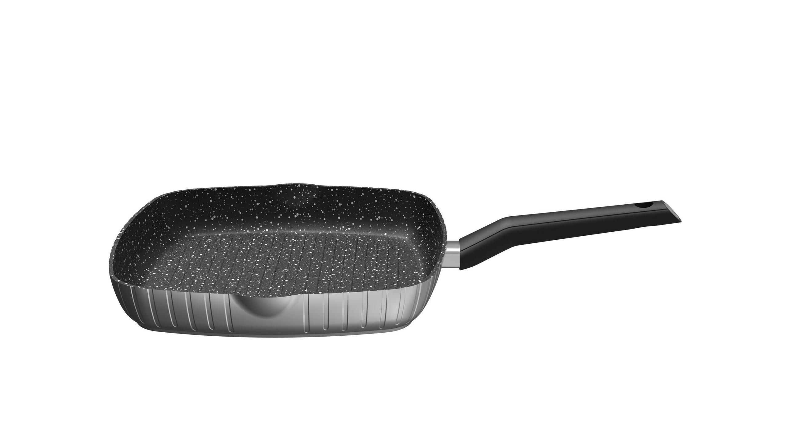 GRILLPFANNE - Grau, Metall (28cm) - Stoneline
