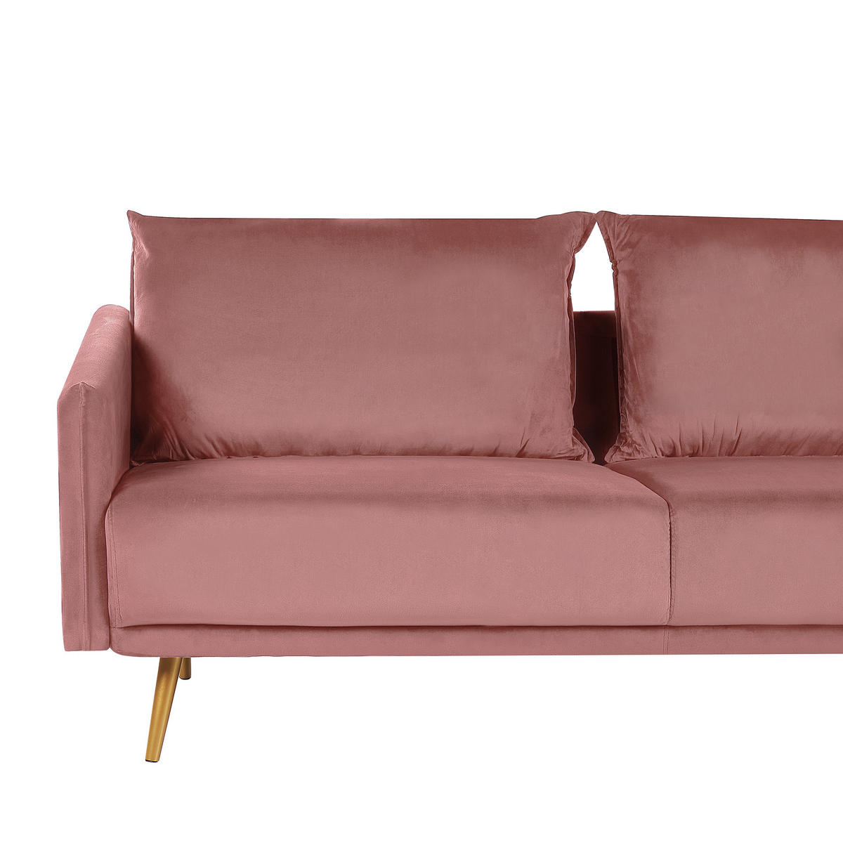 5-SITZER SOFA SET Samtstoff Rosa Maura - Pink, Textil (185/83/78cm) - Beliani