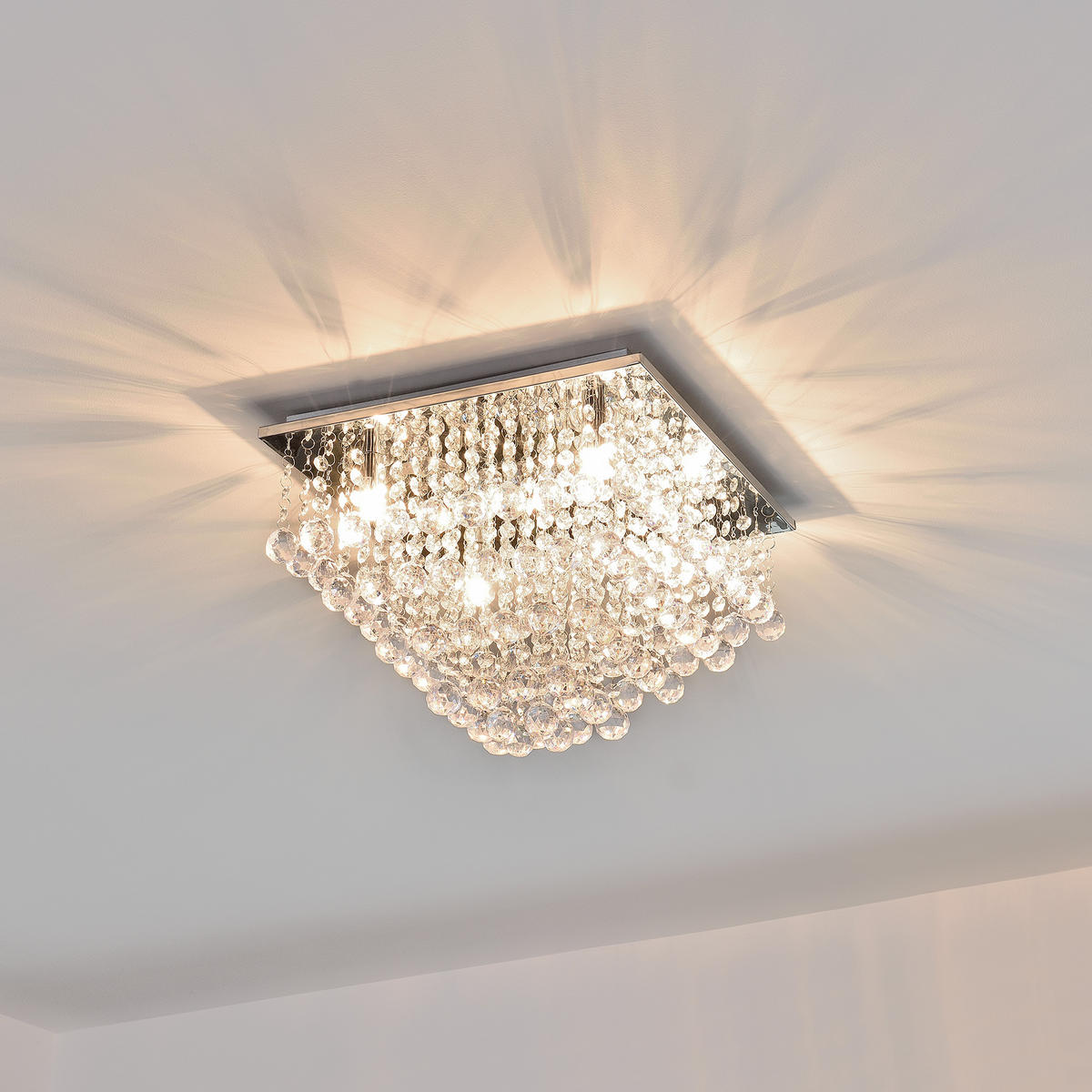 KRONLEUCHTER Veli Prisma - Weiß, Metall (38/38/28cm) - lux.pro