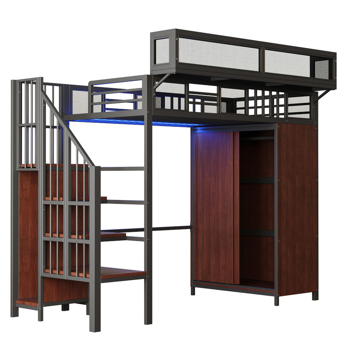 HOCHBETT Metall 90/200 cm Schwarz - Schwarz, Holz/Metall - Raumix