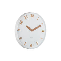 WANDUHR Amena Weiß 40/4/40 cm - Weiß, Kunststoff (4/40/40cm) - Karlsson