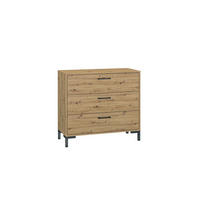 KOMMODE Nevio Artisan Eiche 92 / 41 / 83cm - Braun, Holz/Holzwerkstoff (92/83/41cm) - Feldmann-Wohnen