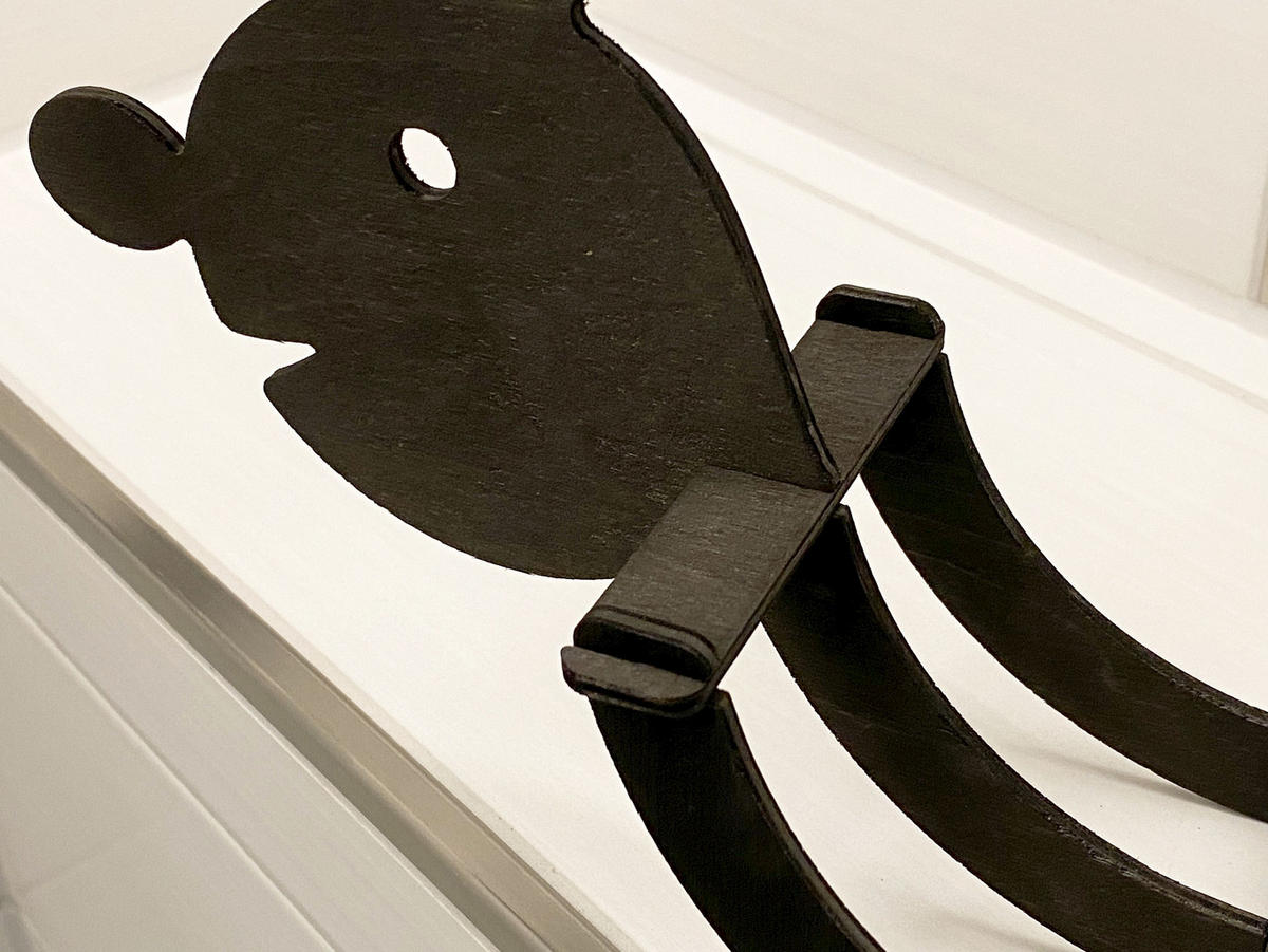 TOILETTENPAPIERHALTER Holz Schwarz 62,5/10/19 cm - Schwarz, Holz (62.5/19/10cm) - DanDiBo