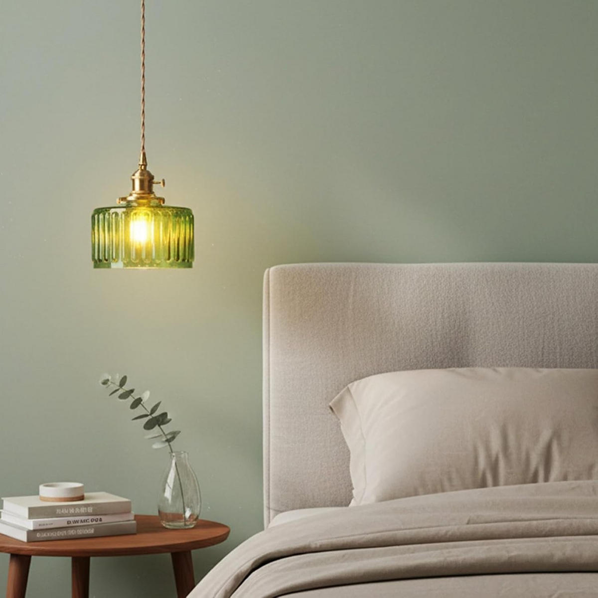 PENDELLEUCHTE Glas & Vintage, E27 Energieklasse E - Smaragdgrün, Glas (18/19/18cm) - Authentics