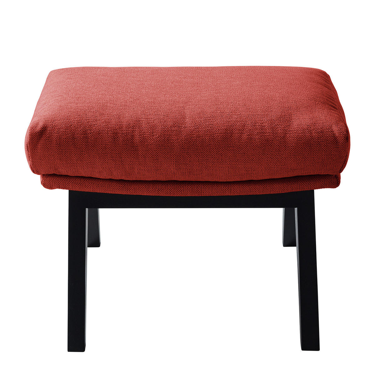 POLSTERHOCKER - Rot/Schwarz, Eichenholz/Textil (54/41/41cm) - home24
