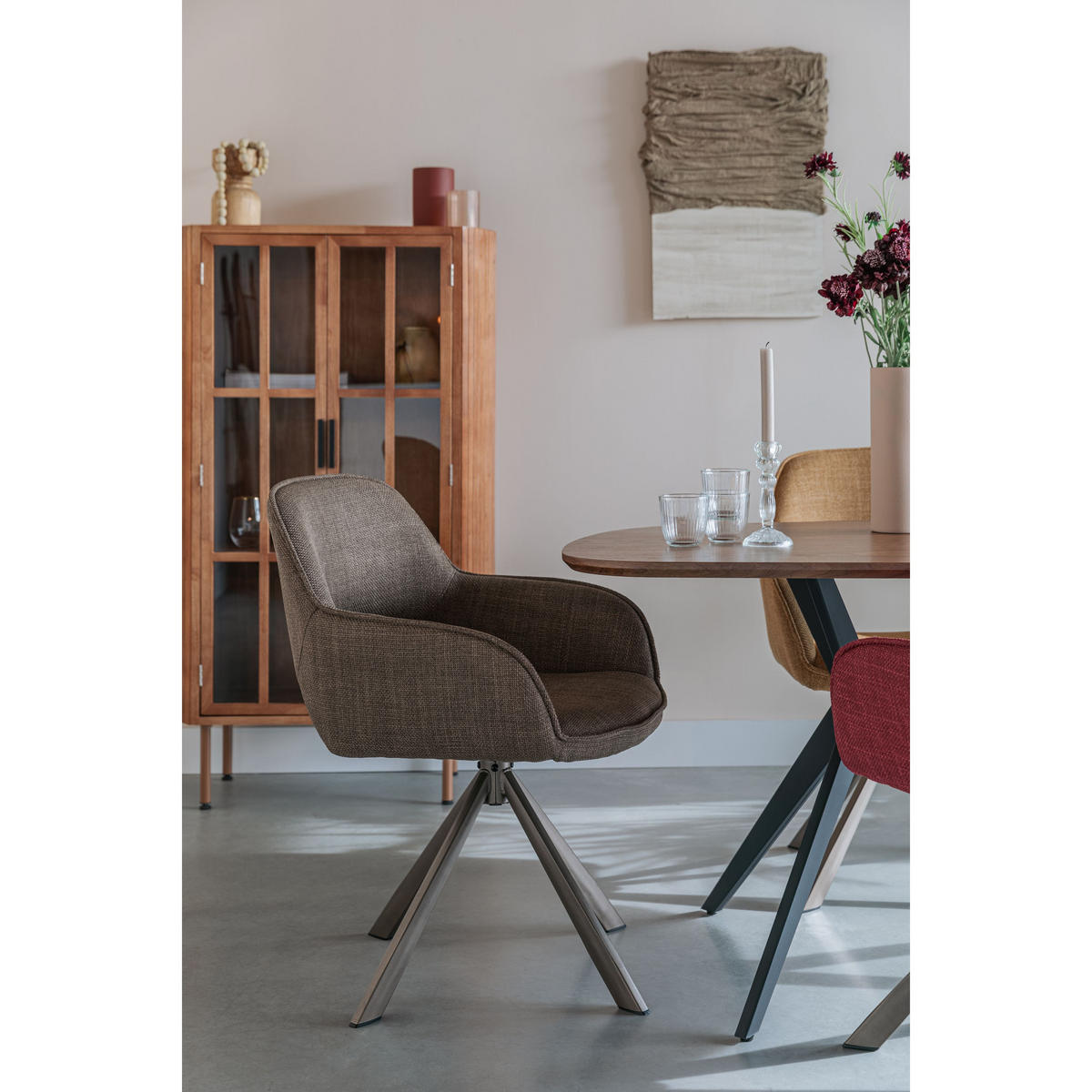 ESSZIMMERSTUHL Toye und Drehfunktion Braun - 2 er Set - Braun, Kunststoff (61/85/68cm) - Housecraft Living