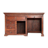 SCHREIBTISCH Akazie 140x64x80 nougat lackiert OXFORD #511 - Dunkelbraun, Holz (64/140/80cm) - Massivmoebel24