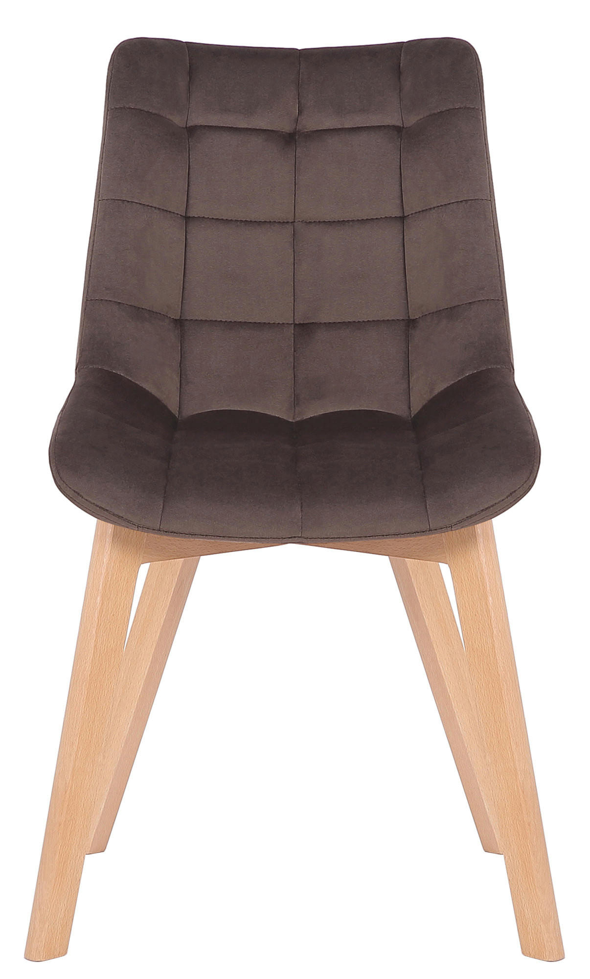 ESSZIMMERSTUHL Passat Samt, Gestell Buchenholz Natura Braun - Braun/Naturfarben, Holz/Buchenholz (46/82/61cm) - TPFLiving