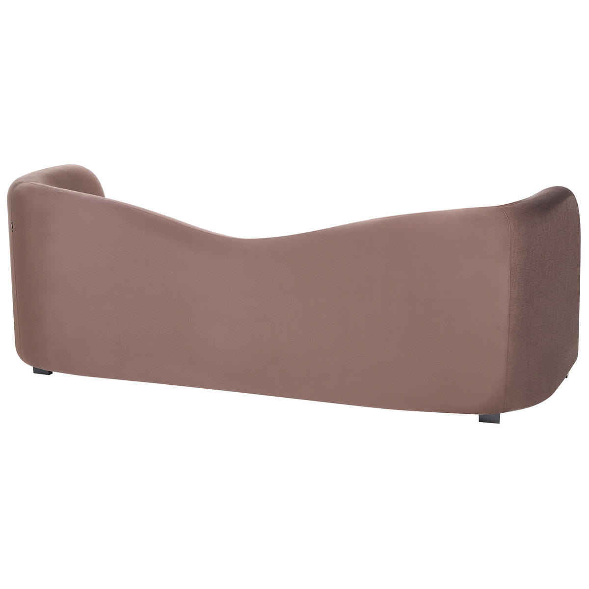 POHOVKA 3-místná Sametová látka Tmavě hnědá Veltada - tmavě hnědá, textil (205/75/90cm) - Beliani