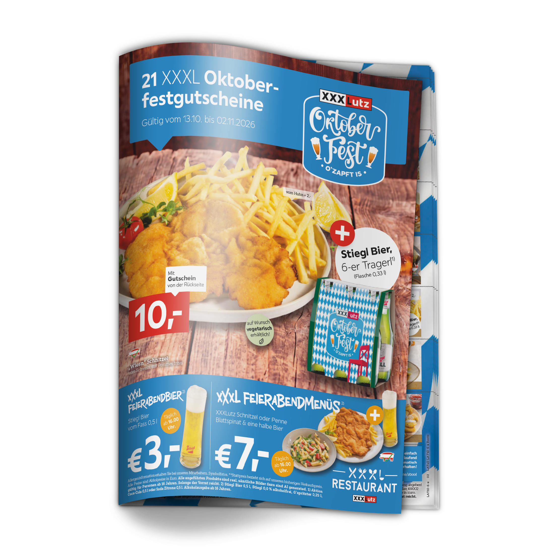 21 XXXL Oktober- festgutscheine Gültig vom 13.10. bis 02.11.2026. Oktober Fest