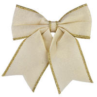 SCHLEIFE Santa Lila Beige 26x26x29 cm Kunststoff - Beige, Kunststoff (26/29/26cm) - Mondex