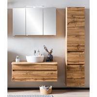 BADMÖBEL-SET 3-TLG. Vidago-03 - Braun, Holzwerkstoff (156/200/52cm) - Lomado