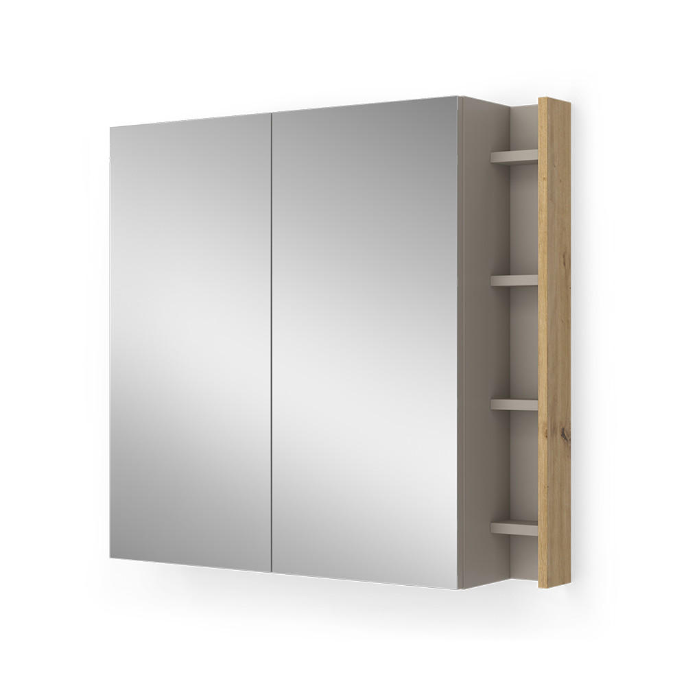 Vicco KOUPELNOVÁ ZRCADLOVÁ SKŘÍŇKA Edelin Kašmír 80 x 75 cm s policemi