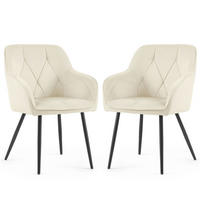 POLSTERSTUHL 2er Set, - Beige, Textil (55/83/58cm) - RAUMHIRSCH FURNITURE