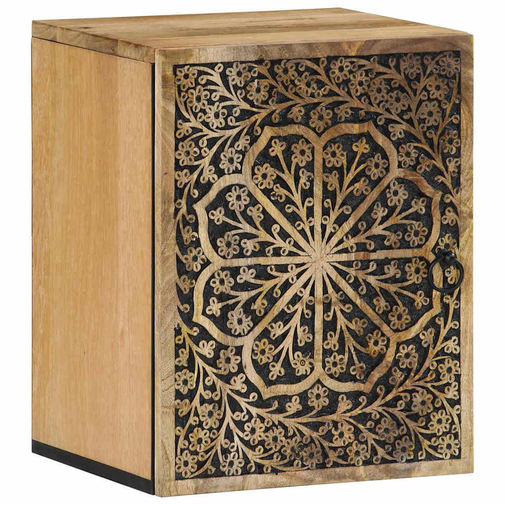 BAD-WANDSCHRANK 38/33/48 Cm Massivholz Mango - Braun, Holz (33/48/38cm) - vidaXL