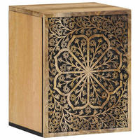 BAD-WANDSCHRANK 38/33/48 Cm Massivholz Mango - Braun, Holz (33/48/38cm) - vidaXL