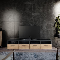 LOWBOARD Diego Anthrazit 95 x 38 cm - Anthrazit, Holzwerkstoff (190/38/33.2cm) - Vicco