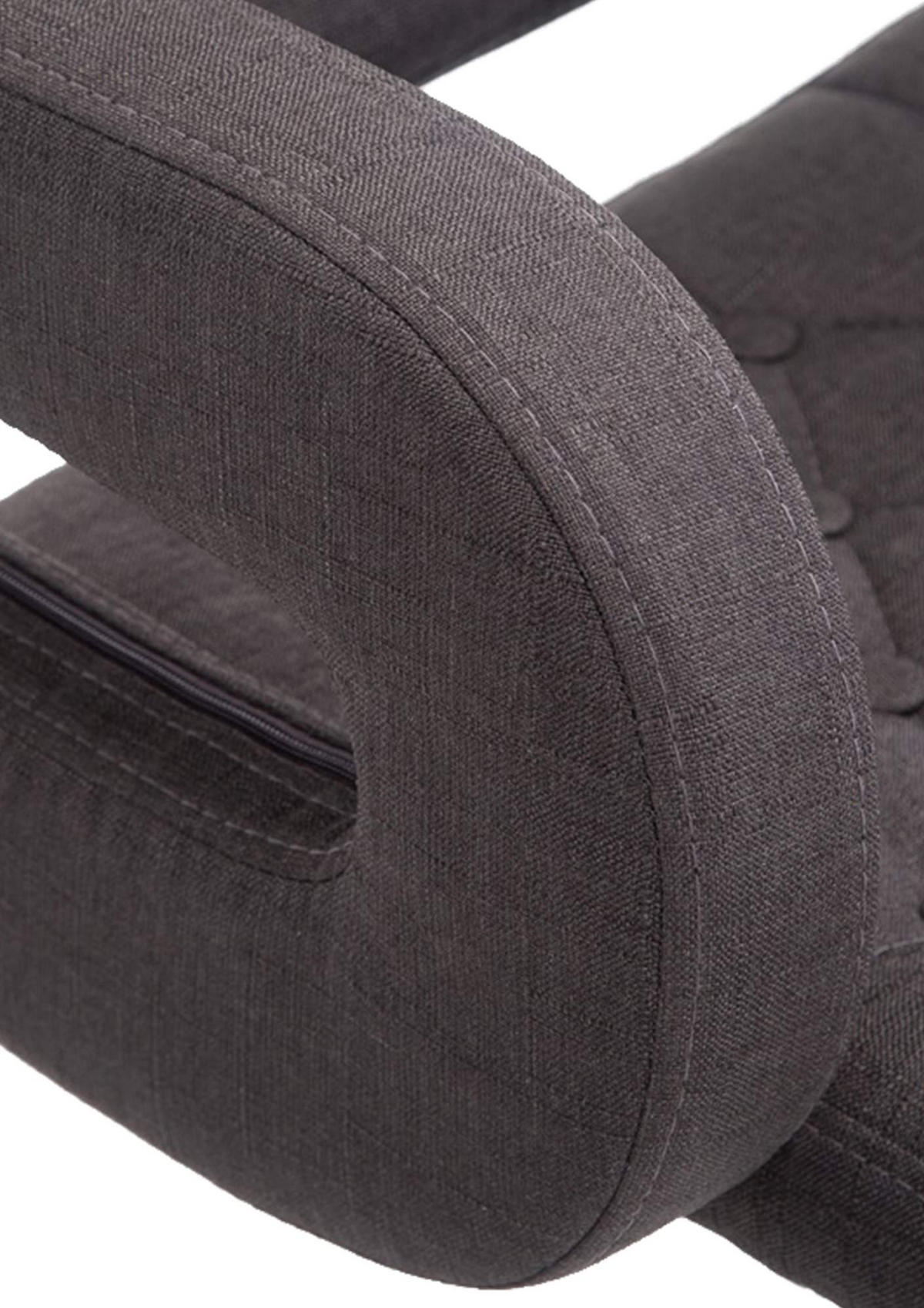 DREHSTUHL Stoff dunkelgrau - Chromfarben/Dunkelgrau, Textil/Metall (62/76/55cm) - CLP