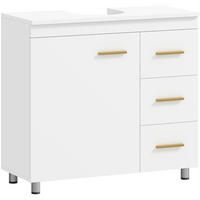 WASCHTISCHKOMBI 70/65/30 cm Weiß aus MDF und Spanplatte mit Soft-Close-Scharnieren - Weiß, Holzwerkstoff (70/65/30cm) - OKMYHOME