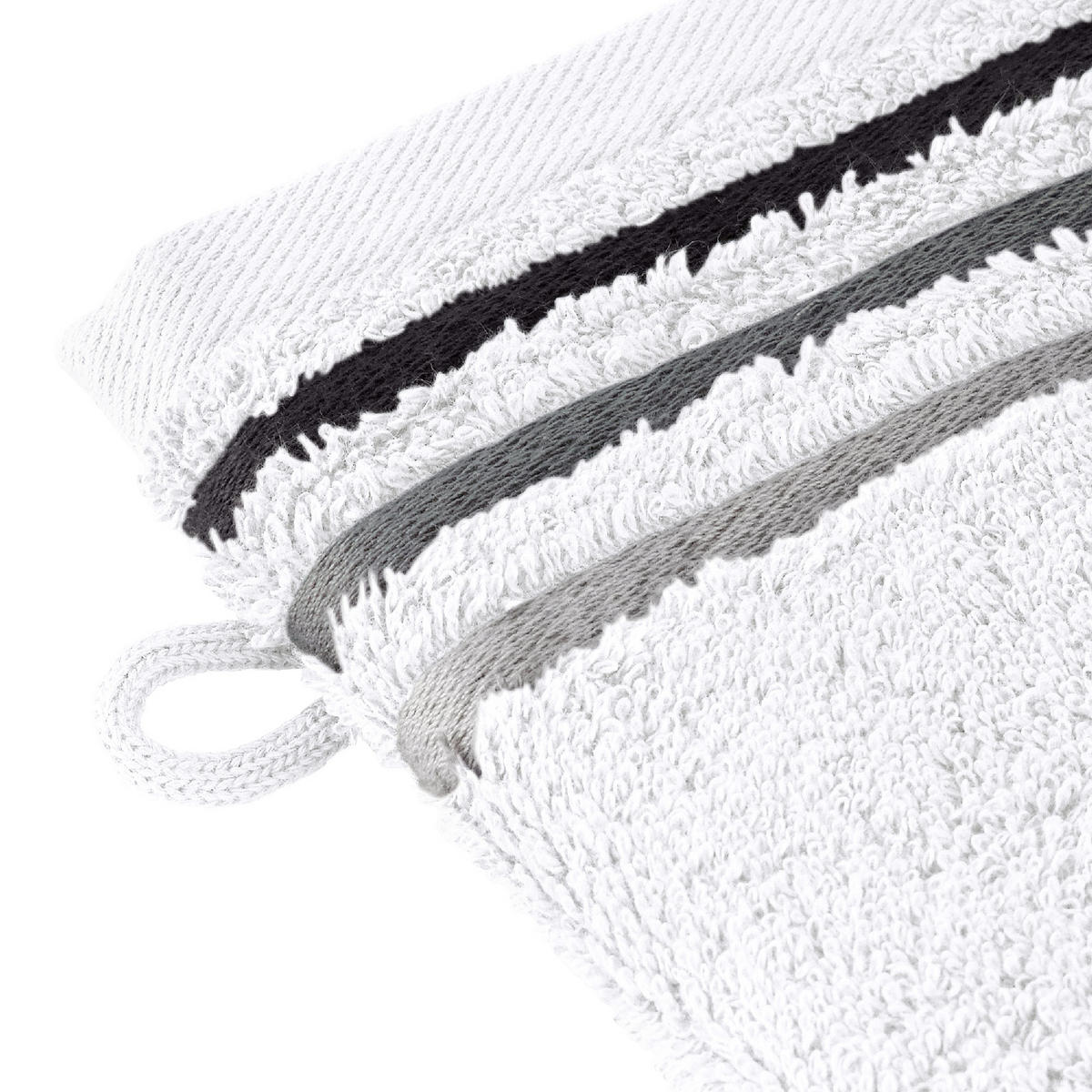 WASCHHANDSCHUHSET Skyline Color - 5-teilig - 16 x 22 cm - Weiß - Weiß, Textil (16/22cm) - SCHIESSER