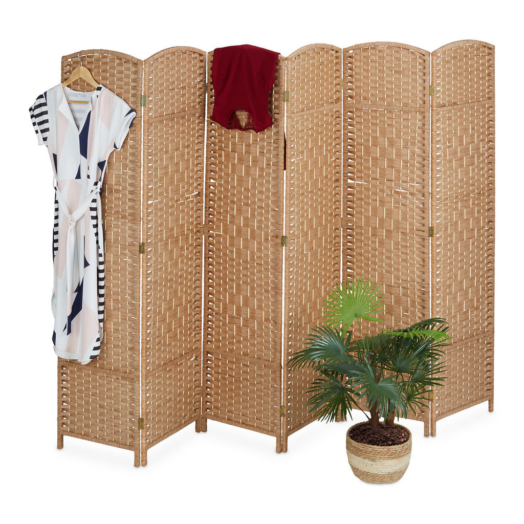 PARAVAN Natural 6-piese pliabil 170x241 cm