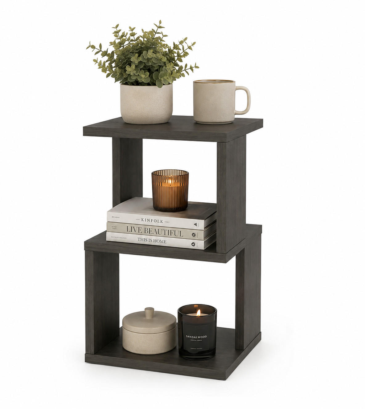 Decorotika Nachttisch Dunkelbraun 29.5x49x29.5 cm