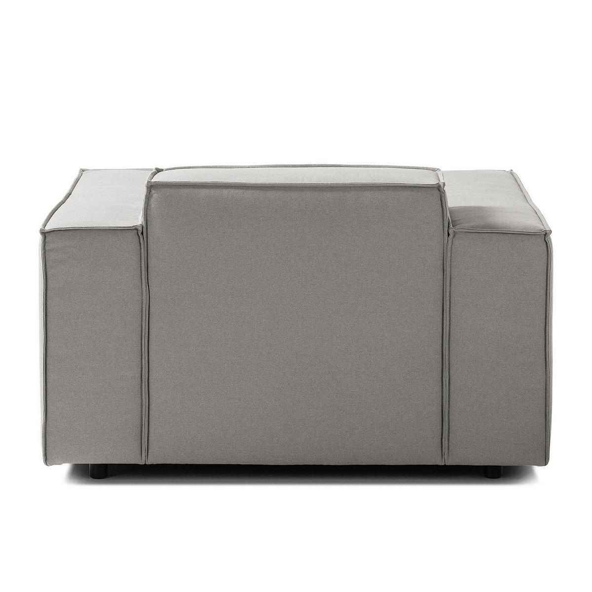 SESSEL - Graubraun/Schwarz, Kunststoff/Textil (120/70/96cm) - home24