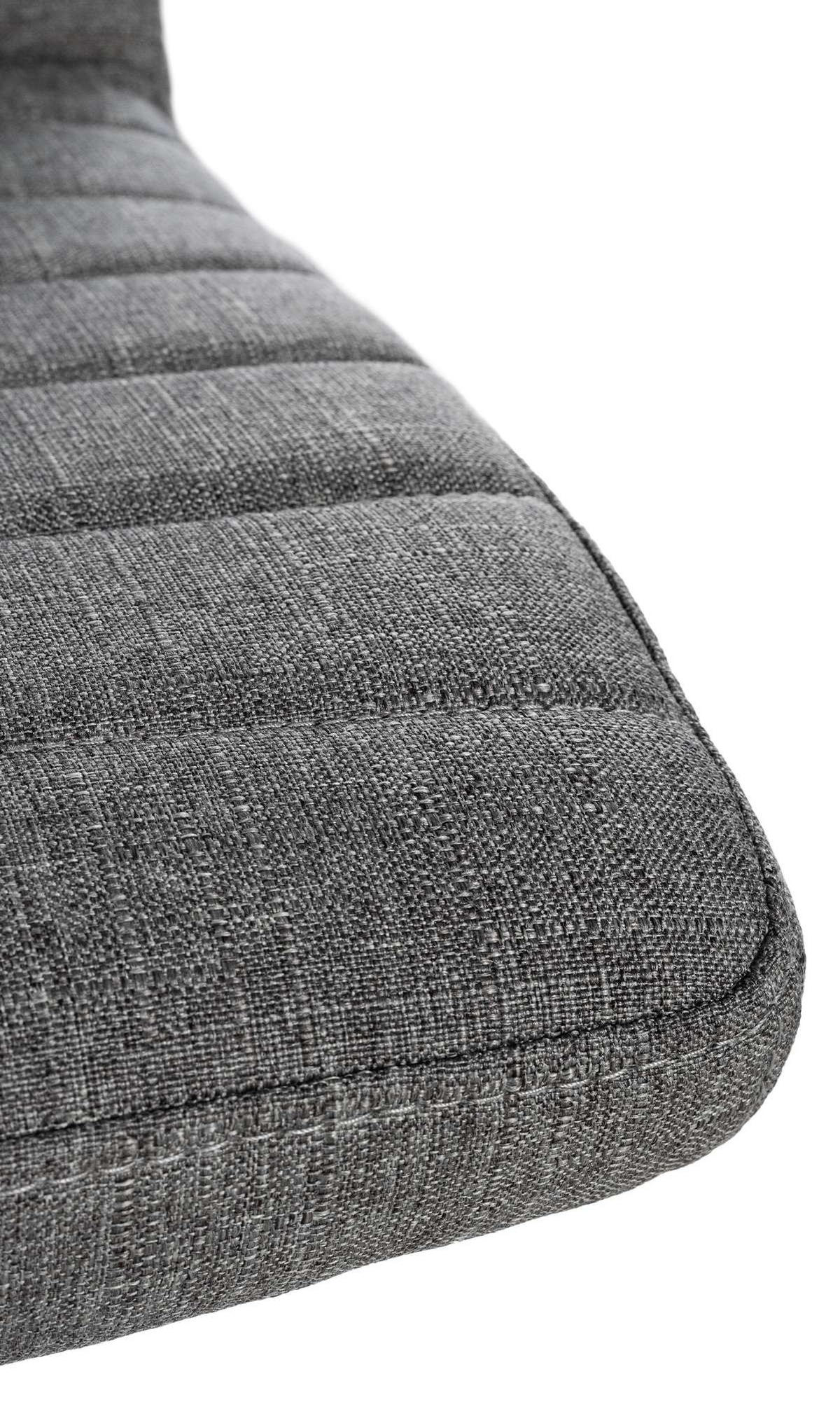 DREHSTUHL 2er Set Stoff grau - Chromfarben/Grau, Textil/Metall (44/81/60cm) - CLP