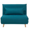 1-SITZER-SCHLAFSOFA Polyester Blau Setten - Hellblau, Textil (104/82/190cm) - Beliani