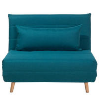 1-SITZER-SCHLAFSOFA Polyester Blau Setten - Hellblau, Textil (104/82/190cm) - Beliani