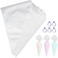 SPRITZBEUTEL 100 Stück Set mit Klammern - Multicolor, Kunststoff (33/33/33cm)
